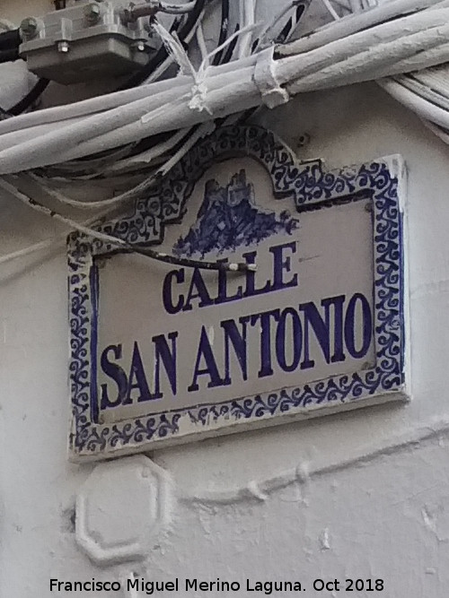 Calle San Antonio - Calle San Antonio. Placa