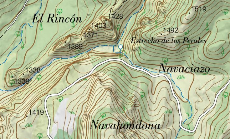 Estrecho de los Perales - Estrecho de los Perales. Mapa