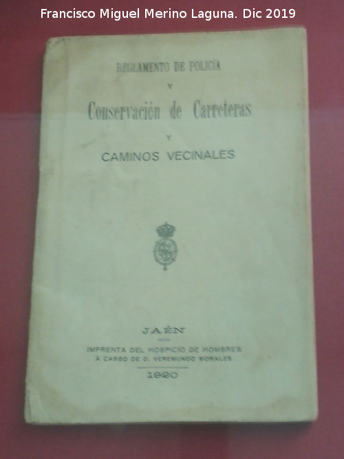 1920 - 1920. Caminos Vecinales de Jan 1920. Coleccin de Francisco Rubio Aguilar