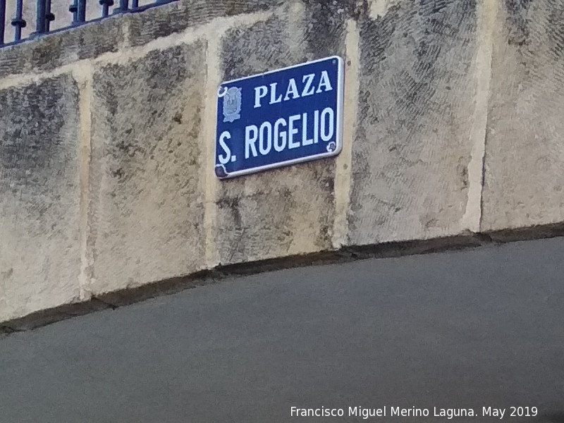 Plaza de San Rogelio - Plaza de San Rogelio. Placa