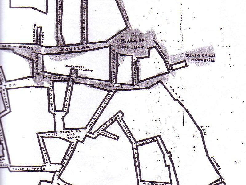 Calle Elvn - Calle Elvn. Plano de 1940