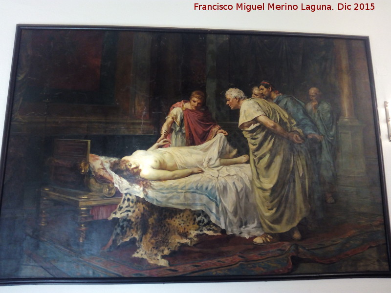 Ner�n - Ner�n. Ner�n ante el cadaver de su madre Agripina de Arturo Montero Calvo 1887. Museo Provincial de Ja�n