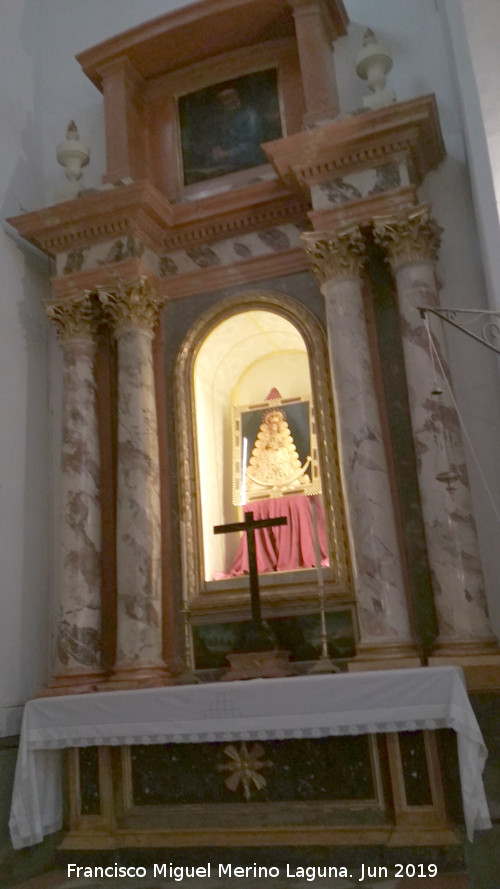 Iglesia de San Pedro y San Pablo. Interior - Iglesia de San Pedro y San Pablo. Interior. Retablo de la Virgen del Roco