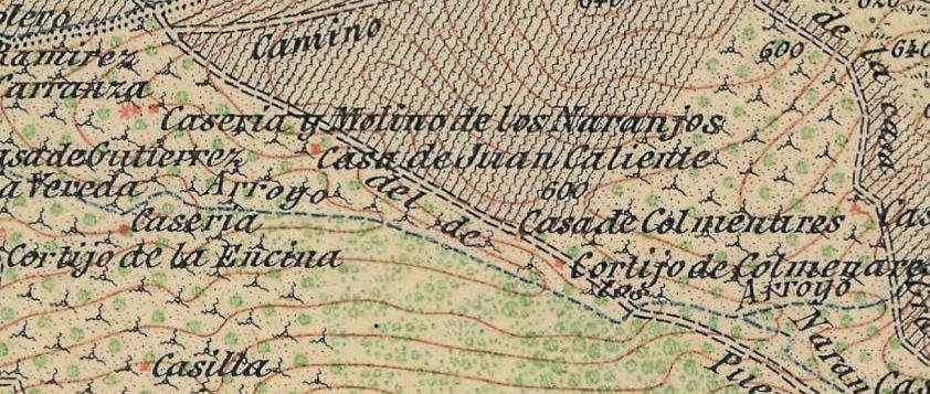 Cortijo de Juan Caliente - Cortijo de Juan Caliente. Mapa antiguo