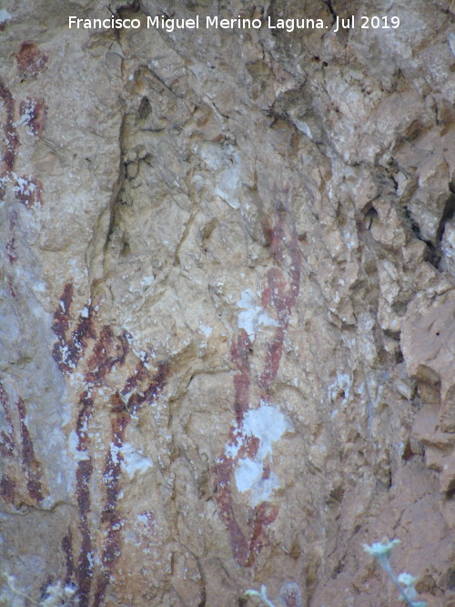 Pinturas rupestres de Pla de Petracos. Abrigo VII - Pinturas rupestres de Pla de Petracos. Abrigo VII. Detalle derecho