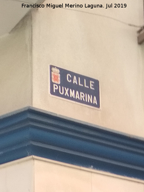 Calle Puxmarina - Calle Puxmarina. Placa