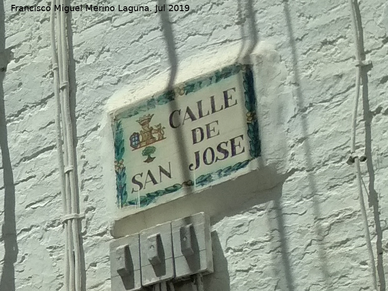 Calle San Jos - Calle San Jos. Placa