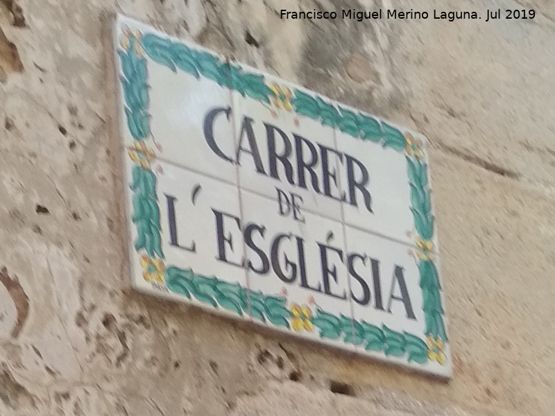 Calle de la Iglesia - Calle de la Iglesia. Placa