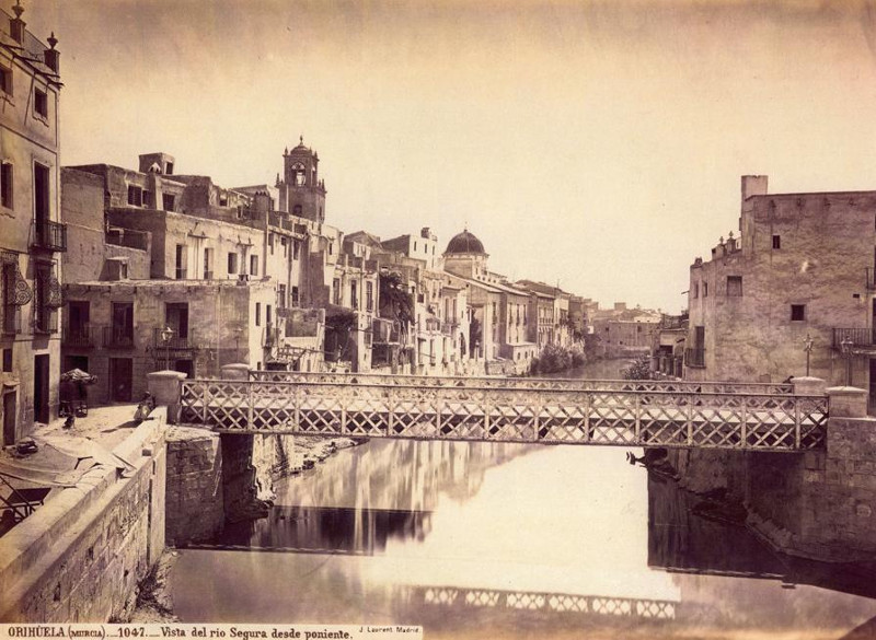 Puente de Poniente - Puente de Poniente. 1870 foto de Jean Laurent