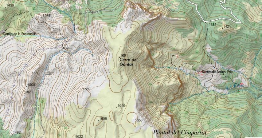 Cerro de Gontar de Santiago - Cerro de Gontar de Santiago. Mapa