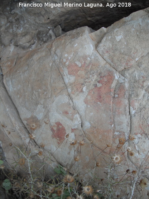 Pinturas rupestres de la Raspa de Piedra Redonda II - Pinturas rupestres de la Raspa de Piedra Redonda II. Manchas