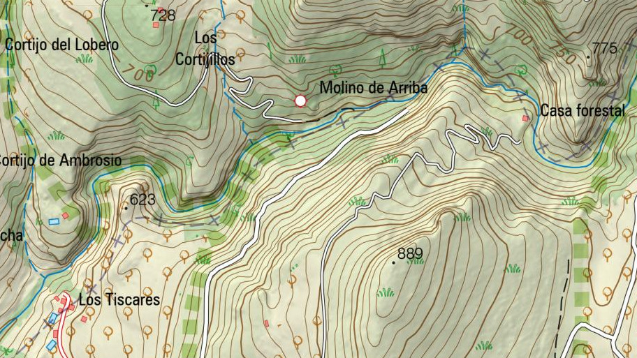 Molino de Arriba - Molino de Arriba. Mapa