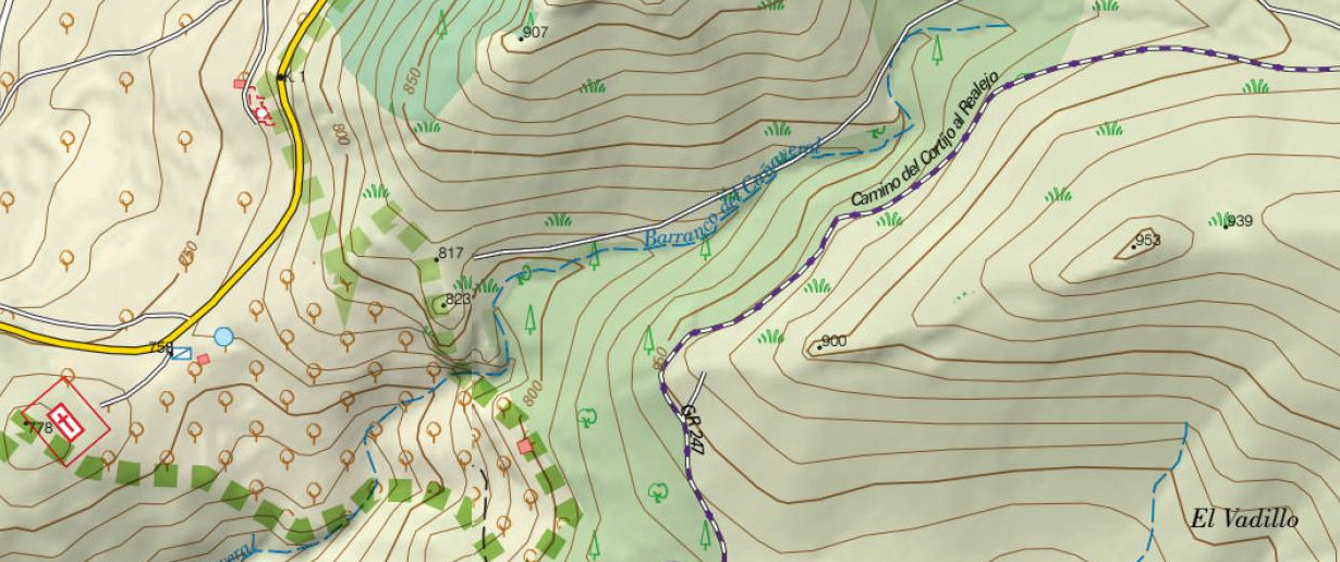 Barranco del Caaveral - Barranco del Caaveral. Mapa