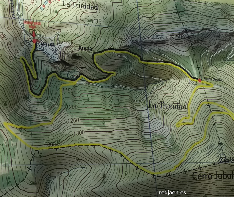 Sendero Jabalcuz - Sendero Jabalcuz. Mapa