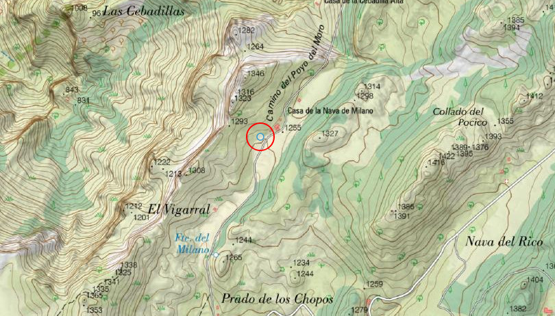 Aprisco de la Nava del Milano - Aprisco de la Nava del Milano. Mapa