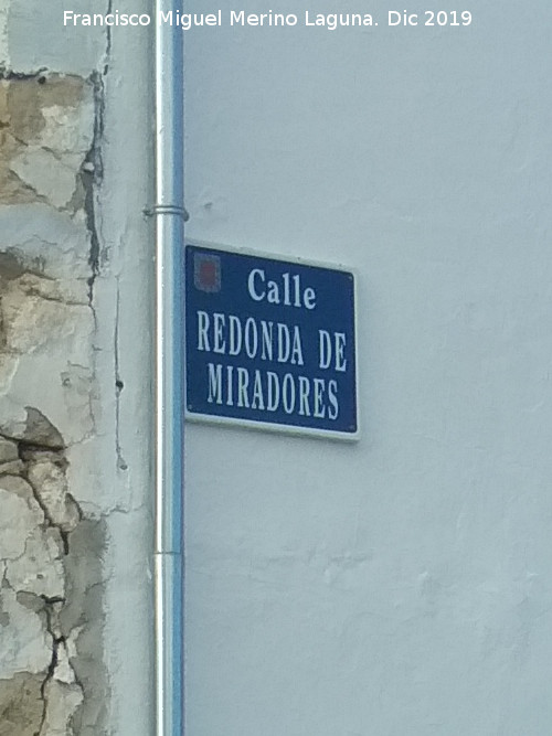 Calle Redonda de Miradores - Calle Redonda de Miradores. Placa