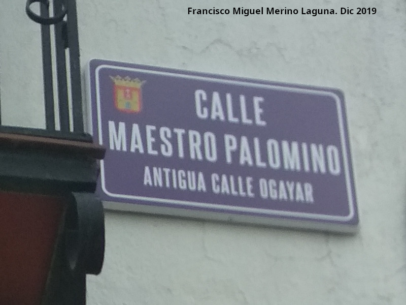 Calle Maestro Palomino - Calle Maestro Palomino. Placa