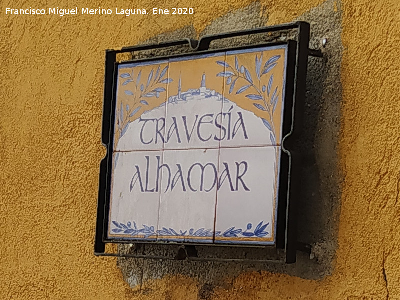 Calle Traves�a Alhamar - Calle Traves�a Alhamar. Placa