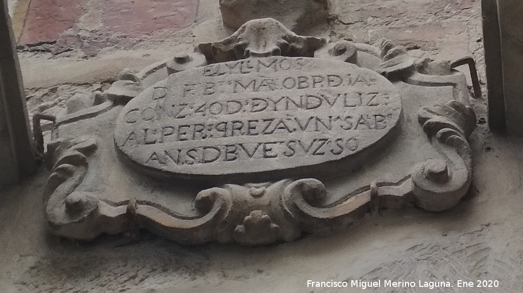 Hornacina de la Calle Obispo Narv�ez - Hornacina de la Calle Obispo Narv�ez. Inscripci�n