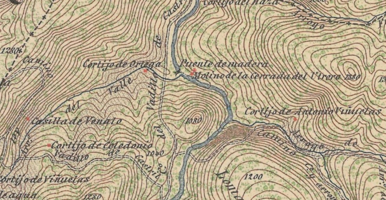 Cortijo El Valle - Cortijo El Valle. Mapa antiguo