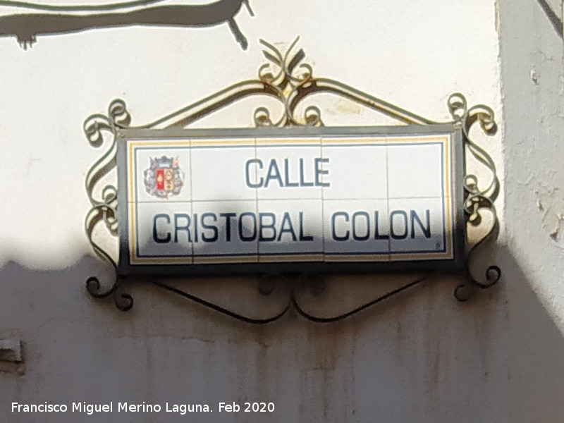 Calle Crist�bal Col�n - Calle Crist�bal Col�n. Placa