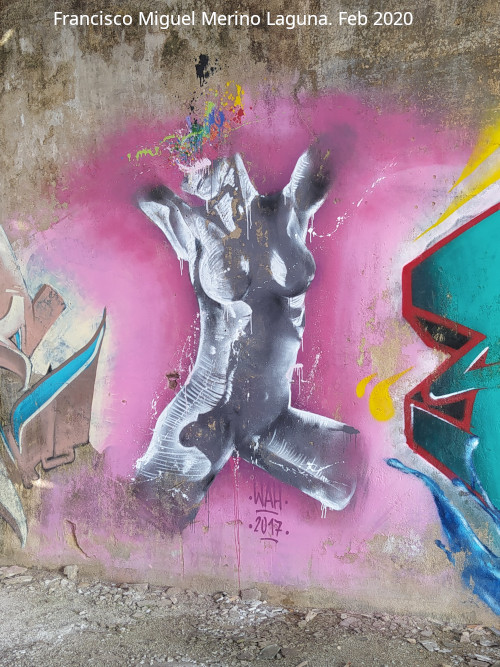 Grafiti de WAH Desnudo de la Cruz - Grafiti de WAH Desnudo de la Cruz. 