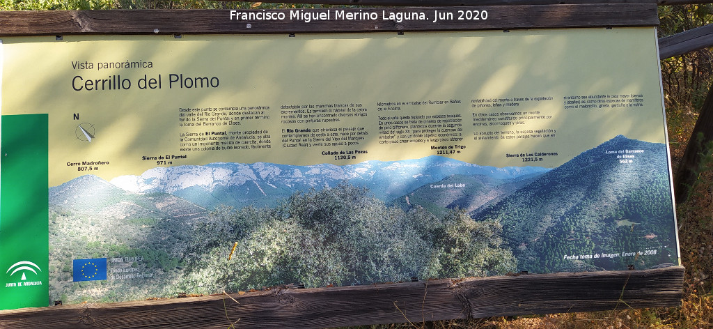 Mirador Cerro del Plomo - Mirador Cerro del Plomo. Cartel
