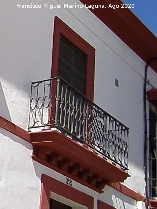Casa de la Calle Dom�nguez de la Haza n� 28 - Casa de la Calle Dom�nguez de la Haza n� 28. Balc�n