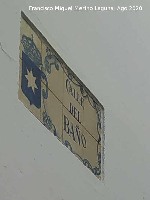 Calle del Ba�o - Calle del Ba�o. Placa de azulejos