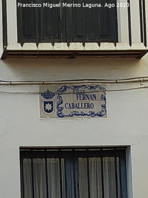 Calle Fern�n Caballero - Calle Fern�n Caballero. Placa