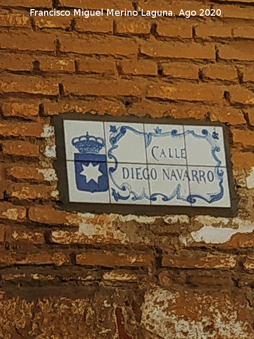 Calle Diego Navarro - Calle Diego Navarro. Placa