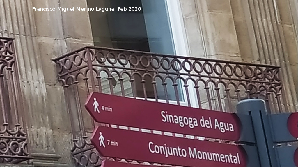 Sinagoga del Agua - Sinagoga del Agua. Se�al