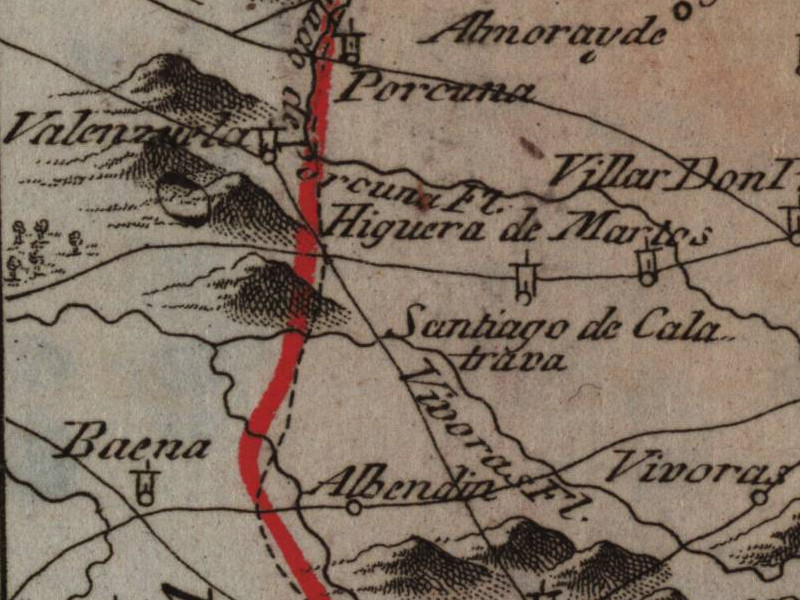 Historia de Baena - Historia de Baena. Mapa 1799