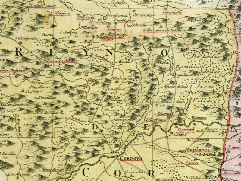 Historia de Montoro - Historia de Montoro. Mapa 1782