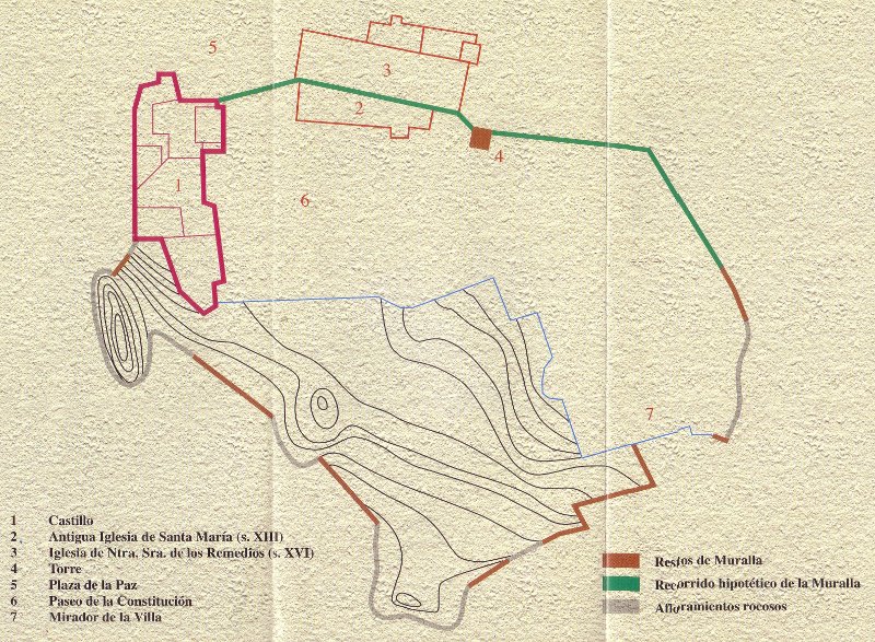 Castillo-Palacio de Zuheros - Castillo-Palacio de Zuheros. Plano