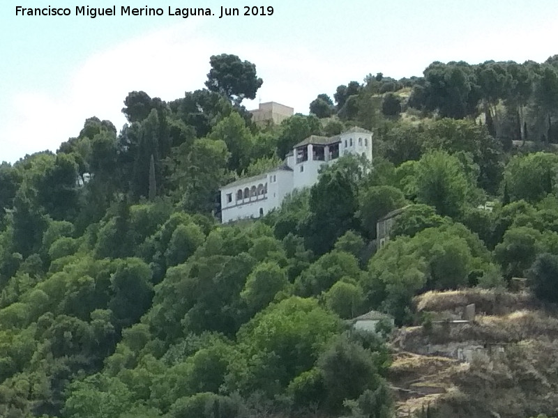 Generalife - Generalife. Desde la torre de San Pedro y San Pablo. Al fondo la Silla del Moro