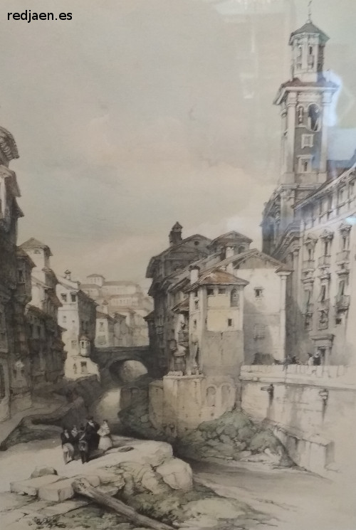 Puente Cabrera - Puente Cabrera. Dibujo antiguo. Casa de los Tiros