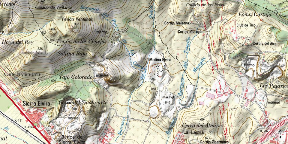 Medina Elvira - Medina Elvira. Mapa