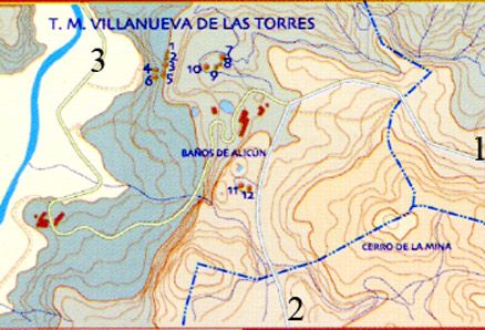 Historia de Villanueva de las Torres - Historia de Villanueva de las Torres. Mapa de los dlmenes