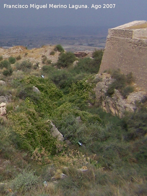 Castillo de Lorca. Batera de Artillera - Castillo de Lorca. Batera de Artillera. Foso seco