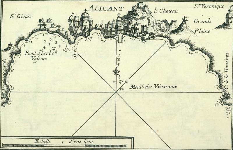 Historia de Alicante - Historia de Alicante. Dibujo antiguo