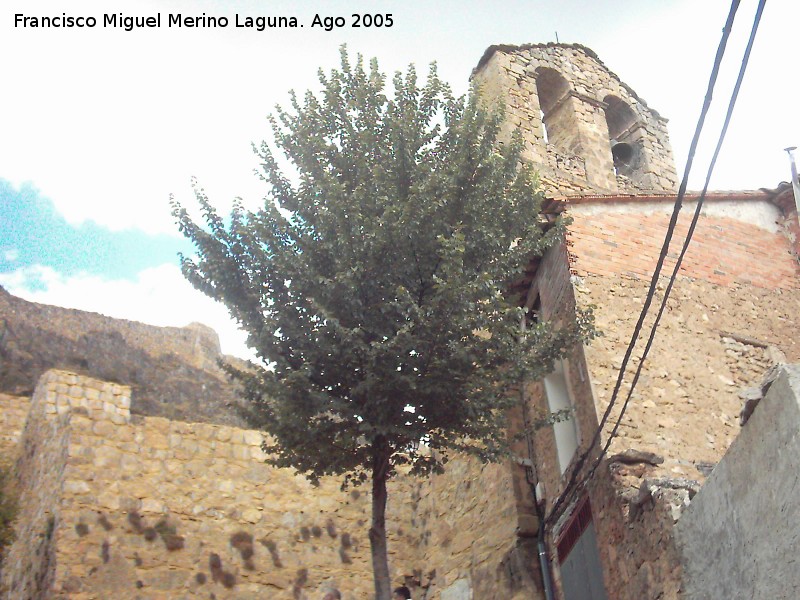 Ermita de la Virgen de la Zarza - Ermita de la Virgen de la Zarza. Espadaa en la muralla