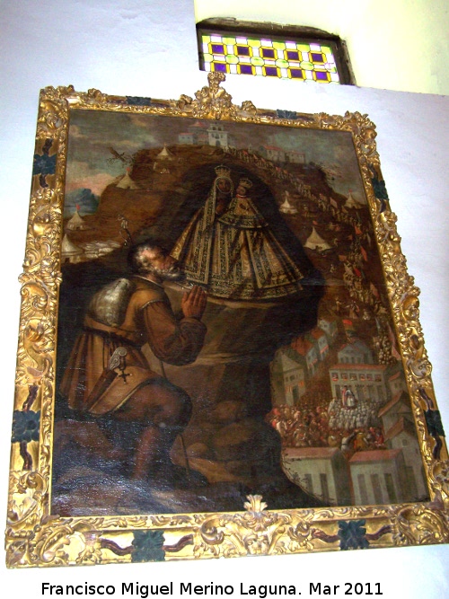 Romera de la Virgen de la Cabeza - Romera de la Virgen de la Cabeza. Cuadro de la Virgen de la Cabeza en la Iglesia de San Andrs