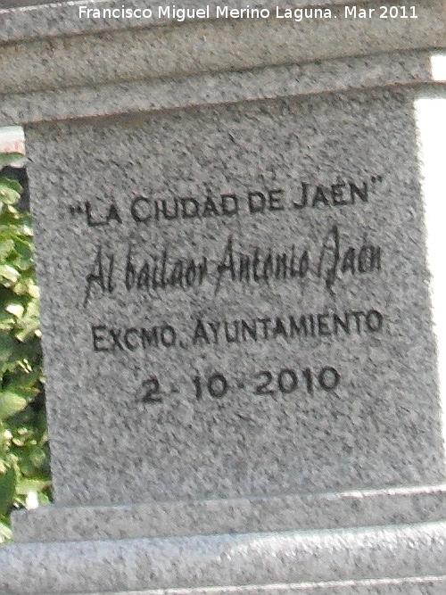Monumento a Antonio Jan - Monumento a Antonio Jan. Inscripcin