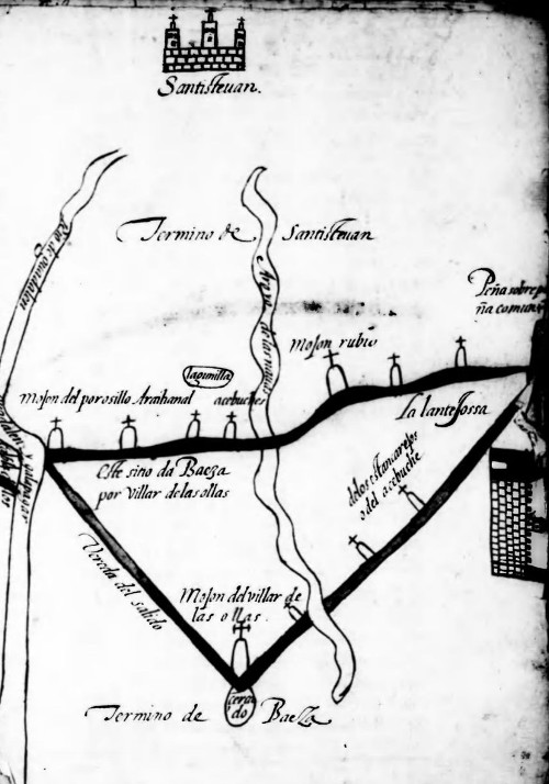 Arroyo de las Navas - Arroyo de las Navas. Mapa de 1635