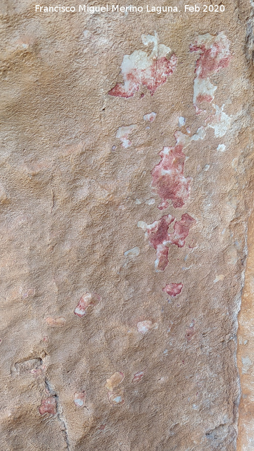 Pinturas rupestres de la Pe�a del Gorri�n IIb - Pinturas rupestres de la Pe�a del Gorri�n IIb. Pinturas bajo la capa de calcita