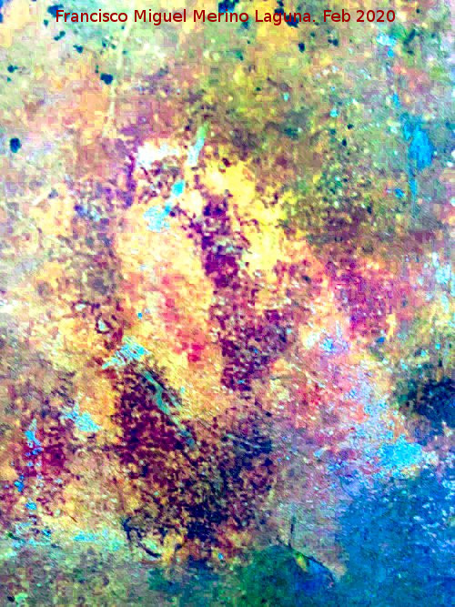 Pinturas rupestres de Cuatro Picos I - Pinturas rupestres de Cuatro Picos I. Tratada con Dstretch