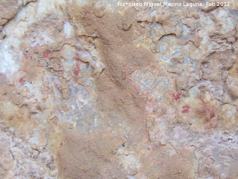 Pinturas rupestres del Abrigo Oeste del Canjorro II - Pinturas rupestres del Abrigo Oeste del Canjorro II. Restos de pinturas rupestres