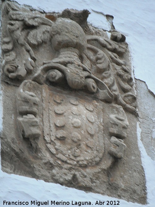 Palacio de la Marquesa de las Escalonias - Palacio de la Marquesa de las Escalonias. Escudo trasero