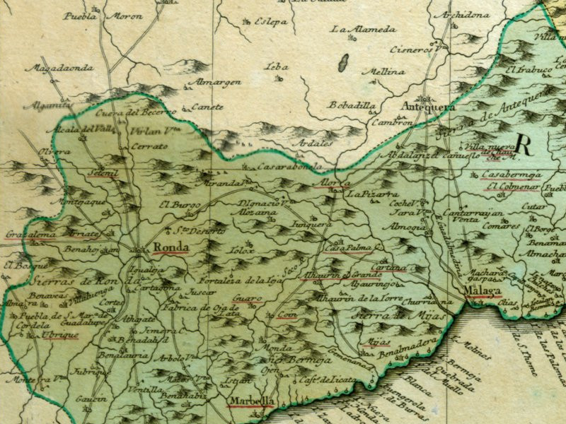 Historia de Ardales - Historia de Ardales. Mapa 1782